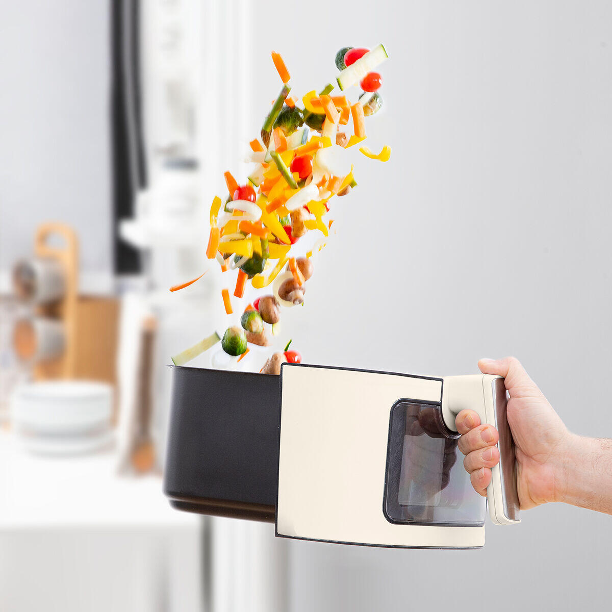 Freidora de Aire Vynner Pro Crema 6,5 L Acero Inoxidable - Salud y Estilo