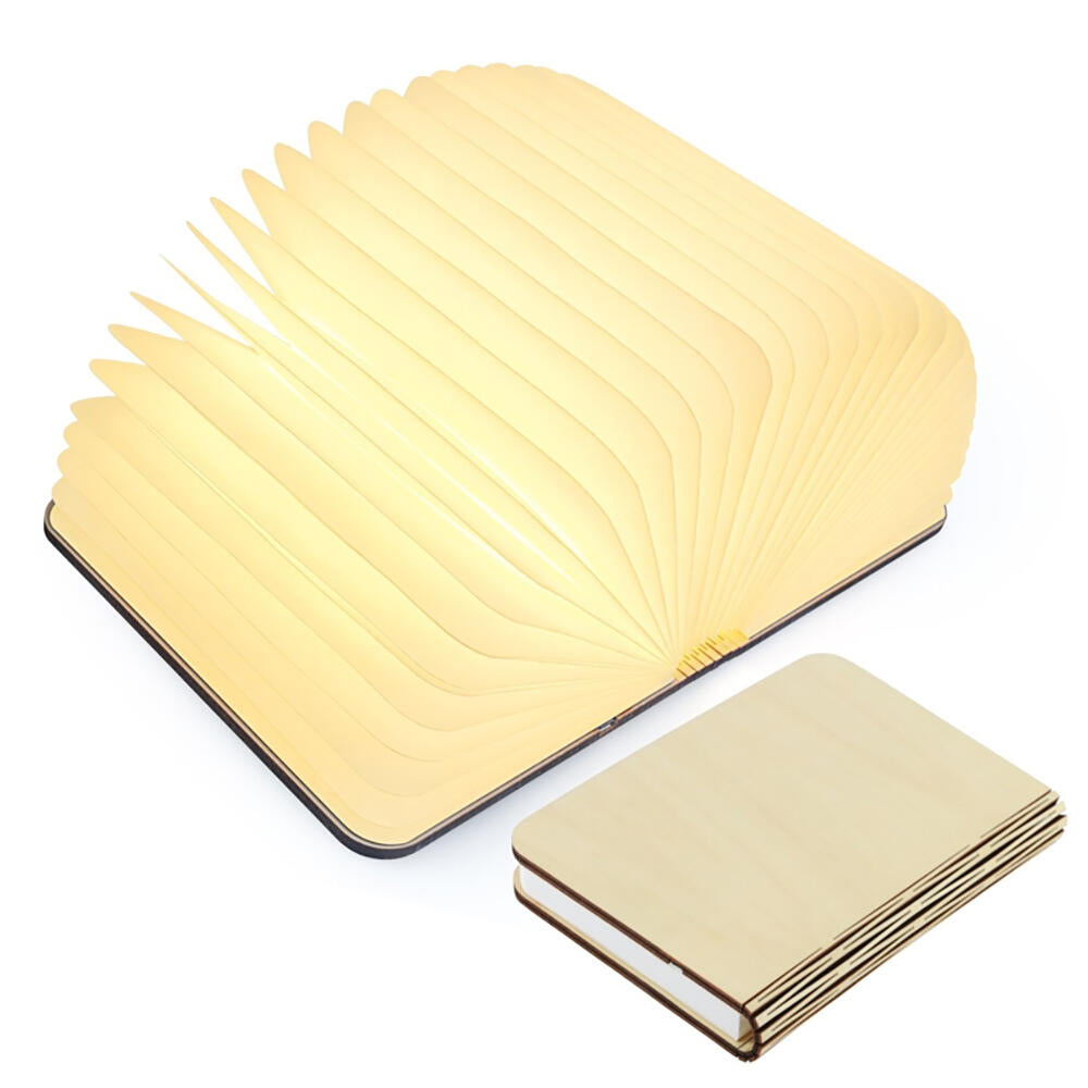 Lámpara Libro Plegable de Madera - Decoración Ideal, Regalo Original