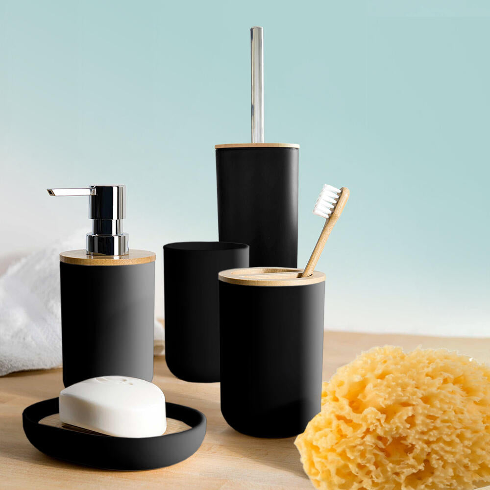 Set de baño - Plástico PP y bambú - Diseño moderno y elegante