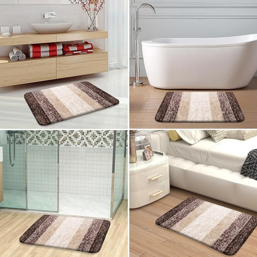 Alfombra de baño engrosada, absorbente y antideslizante para puertas de baño y aseo