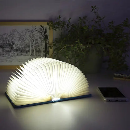 Lámpara Libro Plegable de Madera - Decoración Ideal, Regalo Original