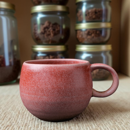 Taza de cerámica de estilo japonés, retro y hecha en horno