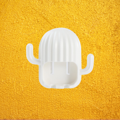 Estante para cepillos de dientes sin perforaciones Cactus